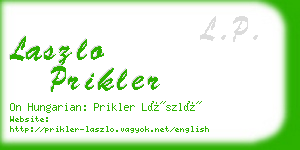 laszlo prikler business card